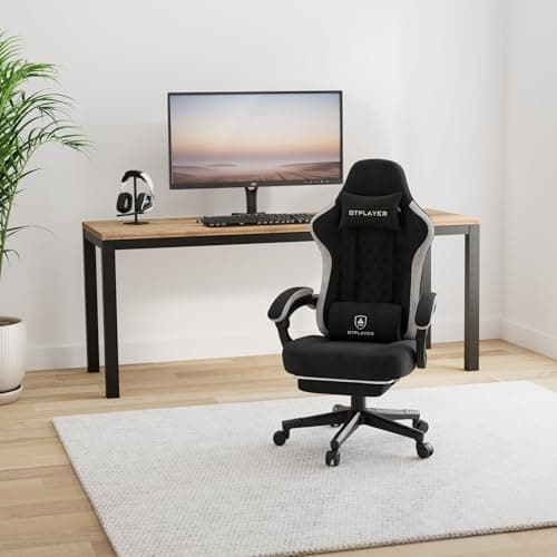 GTPLAYER Gaming Chair, Computer Office Chair with Pocket Spring Cushion, Linkage Armrests and Footrest, High Back Ergonomic Computer Chair with Lumbar Support Task Chair with Footrest 2