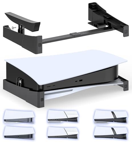 OIVO PS5/ Slim/Pro Horizontal Stand for Disc & Digital Console, Stable PS5 Accessories Base Stand with Upgraded Support Rods on Bottom & Scalable Design for PlayStation 5 Console-Black