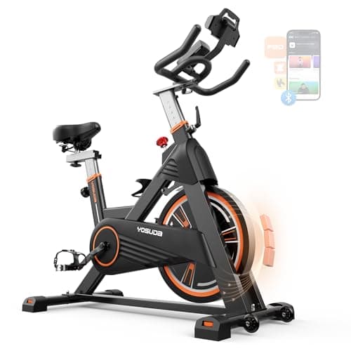 YOSUDA PRO Magnetic Exercise Bike 350 lbs Weight Capacity - Indoor Cycling Bike Stationary with Comfortable Seat Cushion, Silent Belt Drive 010C