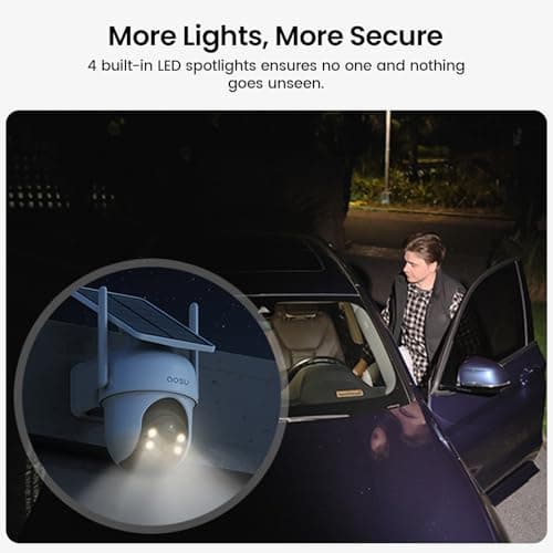 aosu Security Cameras Wireless Outdoor, 6-Cam Kit, No Subscription, aosuBase Expandable to 1TB (32GB Built-in), 5MP Solar Camera Wireless Outdoor, 360° Pan & Tilt, Human Auto Tracking, Easy Setup 4