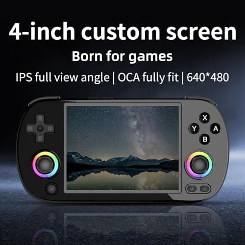 RG40XX H Retro Handheld Game Consoles RG40XXH Retro Gaming Console 64 TF Card Preloaded Games 5000+ Portable Gaming Console Linux 64-bit System 4.0'' IPS Screen WiFi Bluetooth HD and TV Output Black 2