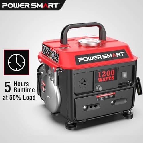 PowerSmart 1200-Watt Portable Generator with Super Quiet, Ultralight for Camping 4