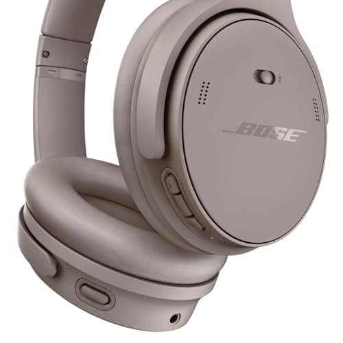 Bose QuietComfort Headphones - Wireless Bluetooth Headphones, Active Over Ear Noise Cancelling and Mic, USB-C Charging, Deep Bass, Up to 24 Hours of Playtime, Sandstone 5