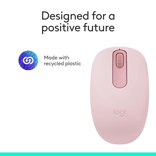 Logitech M196 Bluetooth Wireless Mouse, Compact and Portable Mouse for Laptops, Tablets and More, 12-Month Battery, Smooth Tracking, Compatible with PC and Mac, Windows and macOS - Rose 4