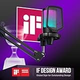 FIFINE Gaming PC USB Microphone, Podcast Condenser Mic with Boom Arm, Pop Filter, Mute Button for Streaming, Twitch, Online Chat, RGB Computer Mic for PS4/5 PC Gamer Youtuber-AmpliGame A6T 2