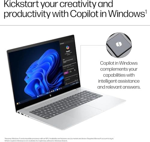 HP Envy 17 Laptop for Business, Creator, Designer (17.3" FHD Touchscreen, Intel Core Ultra 7 155H, 32GB DDR5, 1TB SSD), Backlit, 5MP IR Webcam, Long Battery Life, Win 11 Pro, AI PC (Renewed) 4