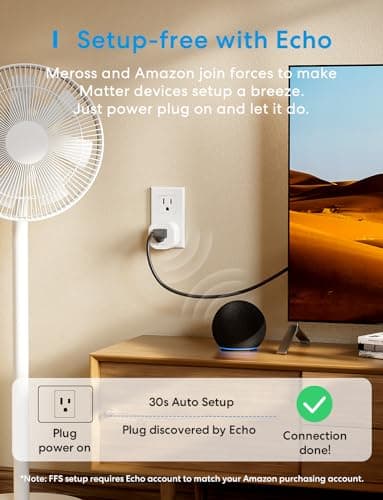 meross Matter Smart Plug Mini, FFS Easy Setup, 100% Privacy Smart Outlet, Compact Size, Support Apple Home, Alexa, Google Home with Schedule and Timer, App and Voice Control, 2.4G Wi-Fi Only (4 Pack) 3
