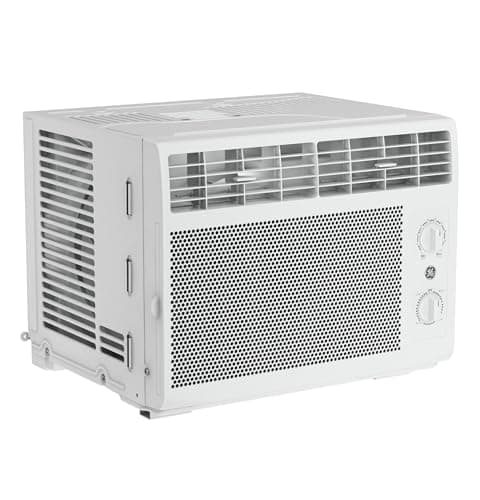 GE Window Air Conditioner Unit, 5,000 BTU for Small Rooms up to 150 sq ft. with Manual Adjustable Fan and Cooling Settings, Perfect for Small Bedroom or Living Room, Easy Install Kit Included, White 2
