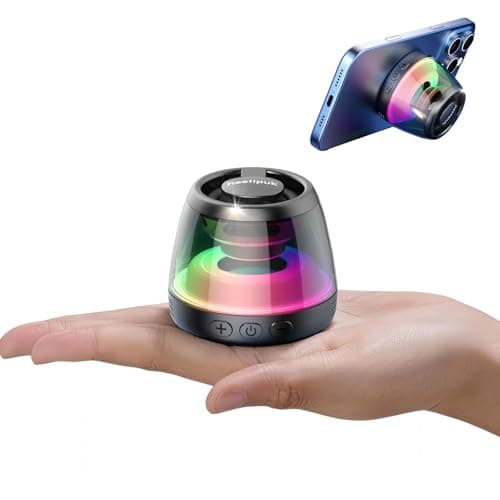Bluetooth Speaker, Stocking Stuffers for Teens, White Elephant Gifts for Adults Men Women, Loudspeaker with Bass Diaphragm, 5W Internal-Magnet Speaker, 7H Playtime,TWS, RGB Light, TF Card Slot