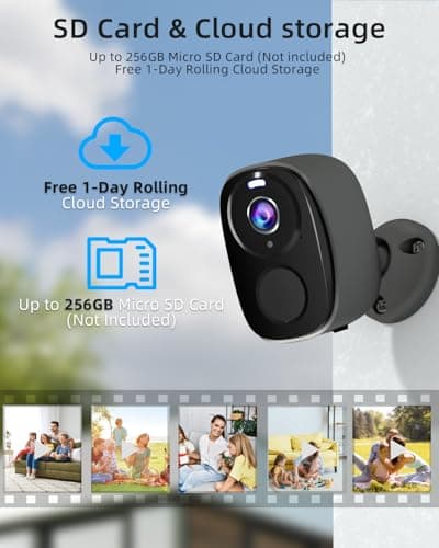 ELECCTV 5G/2.4G WiFi Security Cameras Wireless Outdoor, 2K 5G Security Camera with AI Motion Detection, Color Night Vision, Siren, IP65, 2-Way-Audio, Support Alexa&Google Assistant, Cloud/SD (4) 5