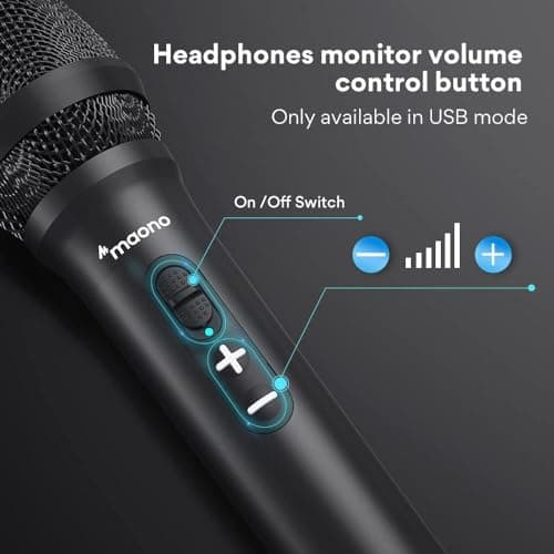 MAONO USB/XLR Podcast Dynamic Microphone, Studio Mic Kit with Volume Control, Shock Mount, Pop Filter, Ideal for Vocal, Instruments Recording, Voice Over, Live Streaming (HD300T) 3
