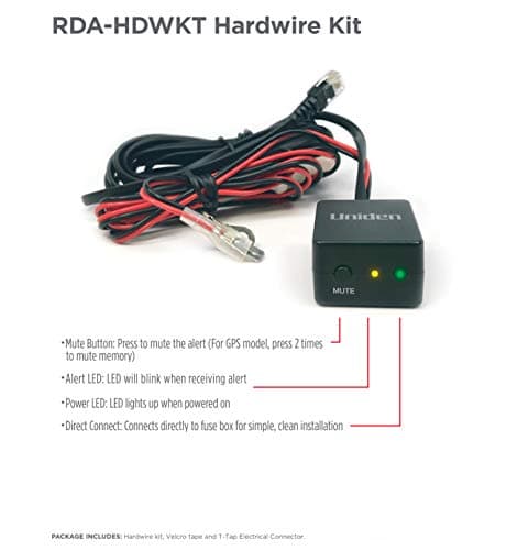 Uniden RDA-HDWKT Radar Detector Smart Hardwire Kit with Mute/Mark Button, LED Alert and Power LED R8w, R8, R7, R4w, R4, R3, R1, DFR9, DFR9BLK, DFR8, DFR7 and DFR6 3