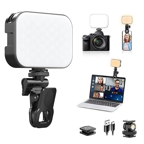 Ulanzi VL100X Selfie Light, Clip LED Light Panel for Phone/Laptop/Tablet/Computer, Bi-Color Portable Clip Camera Light with Dimmable 2500-6500K with 2000mAh Battery for Video Conference/Picture