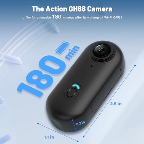 Meoilkolnm Mini Wearable Body Worn Action Camera, FHD 1080P, Thumb Size, Hands Free Recording with Premium Portable Camcorder Mount Anywhere for Security, Work, Guard, Travel, 128GB, Black 3