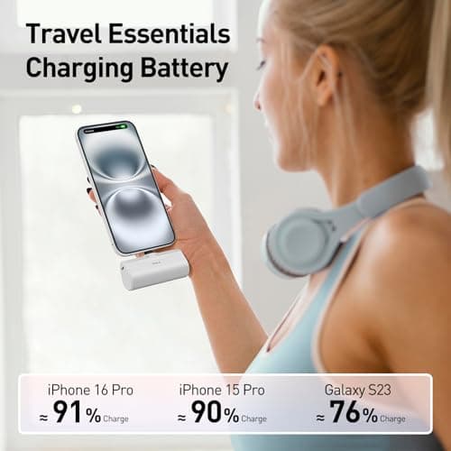 iWALK Portable Charger for iPhone 17/16/15 USB-C Small Power Bank 20W 4,500mAh Fast Charging Battery Pack Compatible with iPhone 15/16/16/17 Plus/17 Pro/17 Pro Max, Samsung Galaxy S25/S24/S23 Android 5