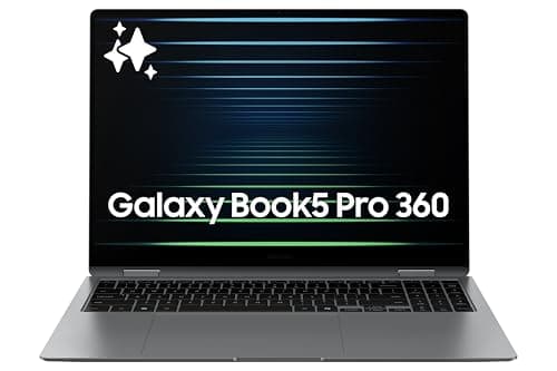 Samsung 16” Galaxy Book5 Pro 360 Copilot+ PC, AI Computer, Intel Core 7 Ultra Processor, 3K AMOLED (2880x1800) Touchscreen, S Pen,120Hz, Dolby Atmos, Student Laptop, Lightweight, All-Day Battery Life