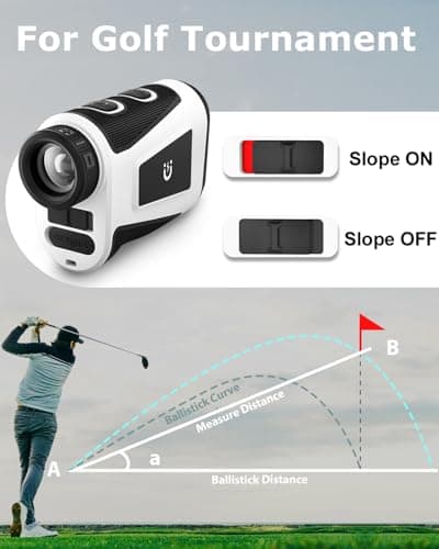 JIEHOME Golf Range Finder X1 660 Yards Rangefinder with Slope Magnetic Flag Locking 7X Magnification Rechargeable Hunting Range Finders Rangefinder for Disc Golfing Bowhunting 3