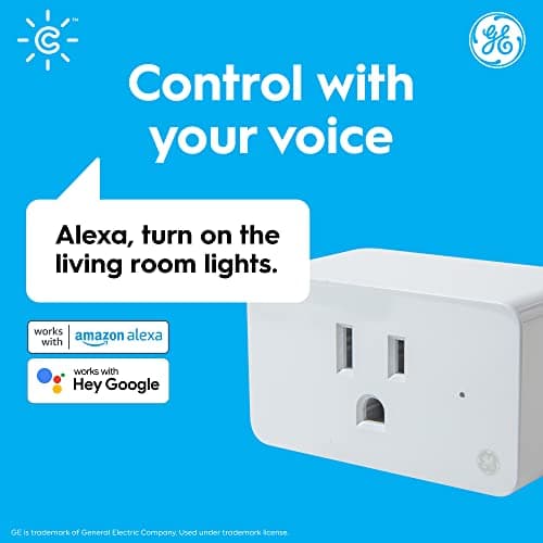 GE Cync Smart Indoor Plug, Smart Outlet Control, WiFi Outlet Plug, Matter Compatible, Works with Alexa and Google Home 4