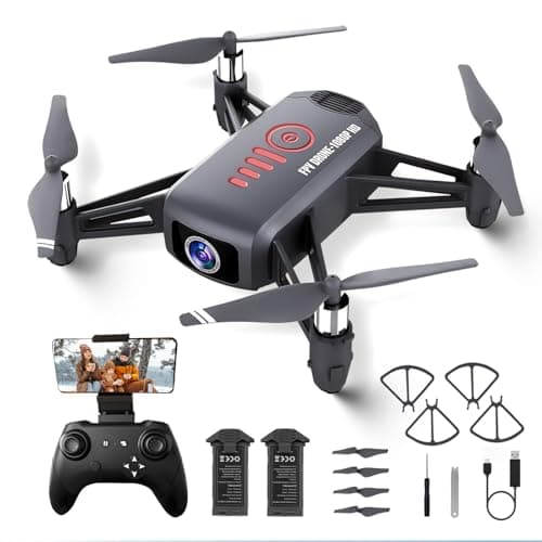 Drone with Camera for Kids 8-12 and Adults 1080P HD Mini FPV Drones with Headless Mode, 360°Flip, One-Key Take Off/Landing, Altitude Hold, Gestures Selfie, Gravity Control, 3 Speed Mode, Drone Gift Toys for Boys, Girls, Beginner Grey