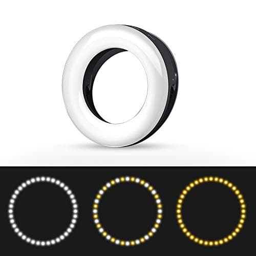 XINBAOHONG Selfie Ring Light Rechargeable Portable Clip-on Selfie Fill Light with 40 LED for Smart Phone Photography, Camera Video, Girl 2