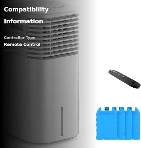 24" Windowless Portable Air Conditioner, 15H Timer & 120°Oscillation, 3-IN-1 Portable AC Unit with Remote, 2-Gal Tank, 3 Modes & 3 Speeds, Ultra-Quiet Ventless Swamp Cooler for Home Office, Beige 4