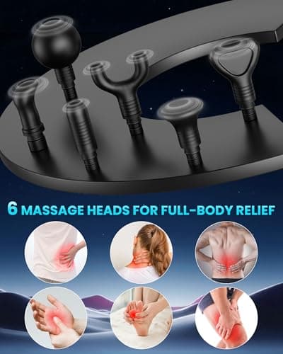 CAMEFER Deep Tissue Massage Gun, Portable Percussion Electric Muscle Massager for Pain Relief, Handheld Massagers with 30 Speeds & 6 Attachments for Back and Neck, Gifts for Men Women 4