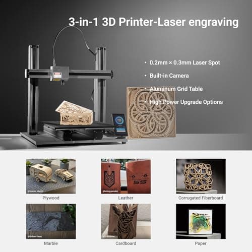 Snapmaker 2.0 A350T 3D Printer 3 in 1 with 3D Printing Laser Engraving CNC Carving,Modular Design,3 in 1 Software,Large Printing Size 350X330X320mm,All Metal Frame with 5" Touchscreen 5