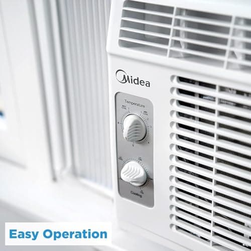 Midea 5,000 BTU EasyCool Small Window Air Conditioner - Cool up to 150 Sq. Ft. with Easy-to-Use Mechanical Controls and Reusable Filter, Perfect for Small Bedroom, Living Room, Home Office 5