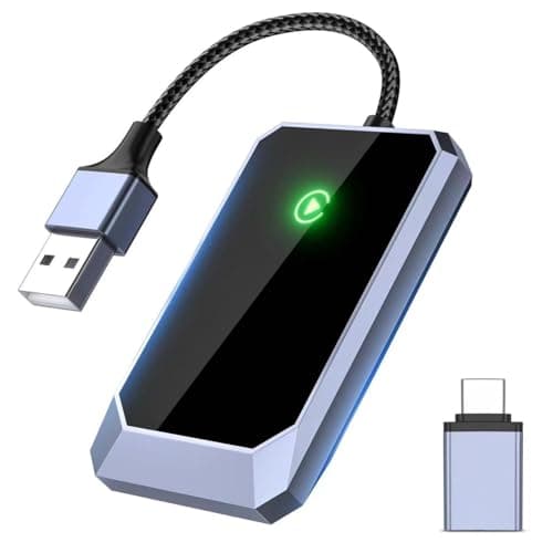 TERUNSOUl Wireless Carplay Adapter, Converts Wired to Wireless carplay Adapter for iPhone, Wireless Control Plug & Play Carplay for Cars from 2017 & for Apple iPhone iOS 10+