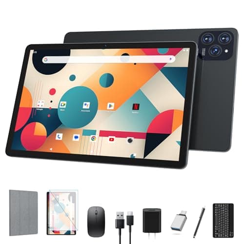 SUNTUNG Tablet, 2025 Latest 11 inch Android 15 Tablet, 5G WiFi+Cellular, MTK8786 Octa-Core, 16GB 128GB 1TB Expansion, 4G LTE Tableta, 21MP Camera, Gemini AI 2.0, Tablets with Keyboard, Mouse, Case