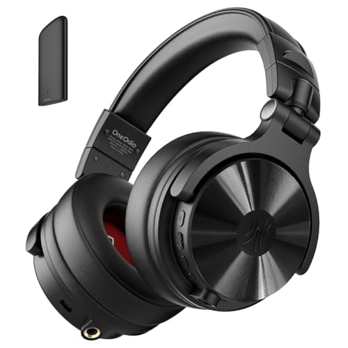OneOdio Studio Max 1 Wireless Over-Ear DJ Headphones, 120H Playtime, Hi-Res/LDAC Audio, 20MS Low Latency, Dongle/Bluetooth/6.35mm/3.5mm Connection for Studio Monitor Guitar and Gaming
