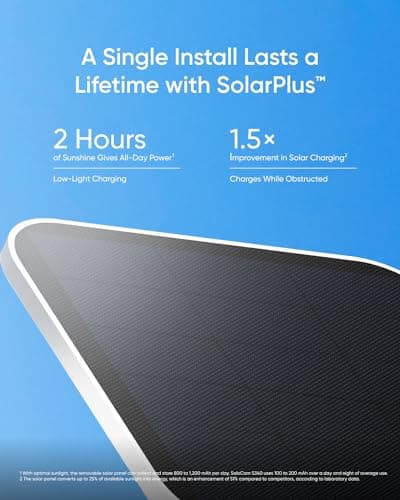 eufy Security SoloCam S340, Solar Security Cameras Wireless Outdoor, Cameras for Home Security, 360° Pan & Tilt Surveillance, No Blind Spots, 2.4 GHz Wi-Fi, No Monthly Fee, HomeBase S380 Compatible 3