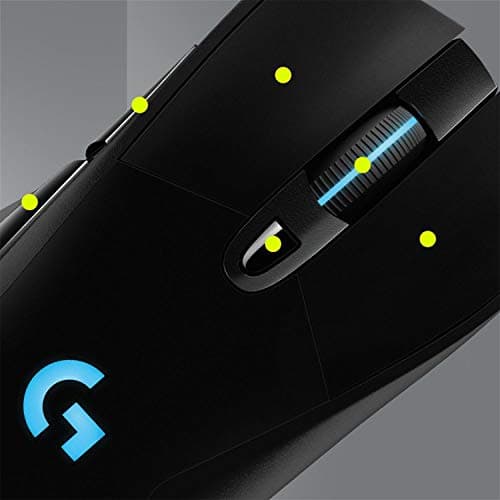 Logitech G703 Lightspeed Wireless Gaming Mouse W/Hero 25K Sensor, PowerPlay Compatible, Lightsync RGB, Lightweight 95G+10G Optional, 100-25, 600 DPI, Rubber Side Grips - Black 4