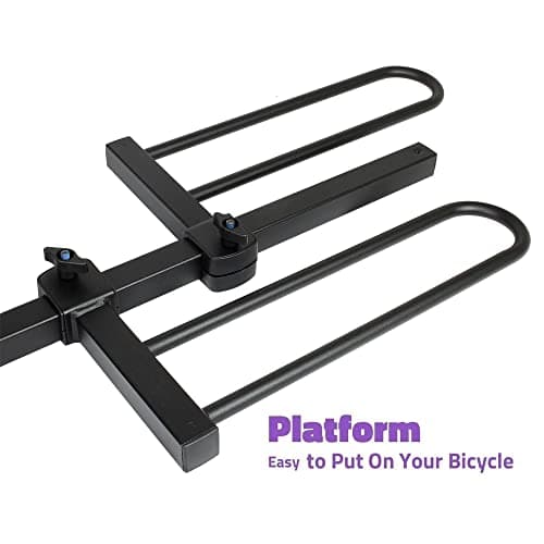 VENZO 2 Bike Bicycle Platform Style Carrier - Bike Rack for Car SUV Truck Tow Trailer Hitch Receiver Mount Size 2" - Sturdy & Rust Proof 3