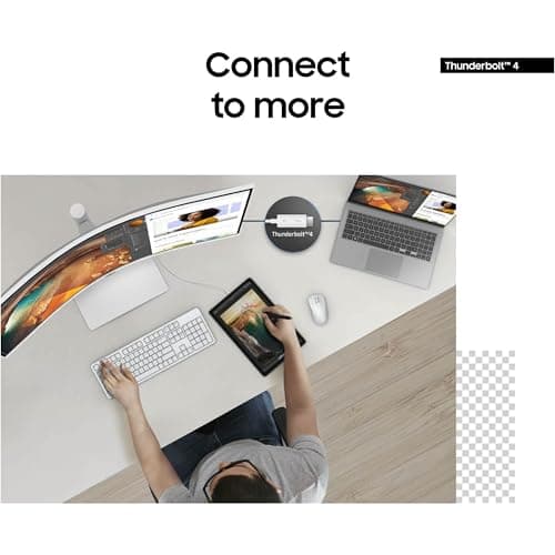 Samsung 34” ViewFinity (S65TC) Series Ultra-WQHD 1000R Curved Computer Monitor, HDR10, 100Hz, AMD FreeSync, Thunderbolt 4, Height Adjustable Stand, Built-in Speakers, Eye Care, LS34C650TANXGO, 2024 3