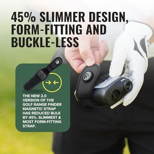 Stripebird - 2.0 Slim Golf Magnetic Rangefinder Strap (Black - Form Fitting & No Buckle Strap) - Golf Range Finder Magnetic Strap - Range Finder Golf Magnetic 4