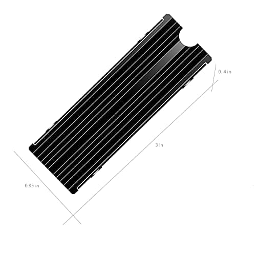M.2 Heatsink Cooler 2280 SSD Double-Sided Heat Sink with Thermal Silicone pad for PS5/PC PCIE NVME M2 SSD(Black）) 4