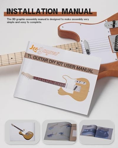 Leo Jaymz DIY TL Style Electric Guitar Kits with Mahogany Body and Maple Neck - Maple Fingerboard and All Components Included（TL） 3