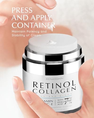 EnaSkin Retinol Cream for Wrinkles: Face Neck Collagen Cream for Tightening Skin - Anti Aging Facial Moisturizer Day and Night for Women and Men 1.7 Fl OZ 8