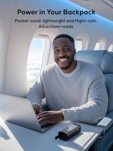 Portable Power Station 99Wh 27000mAh Camping Lithium Battery Large Power Bank with AC Outlet 70W for Home Backup Outdoor Emergency RV Van Hunting 4