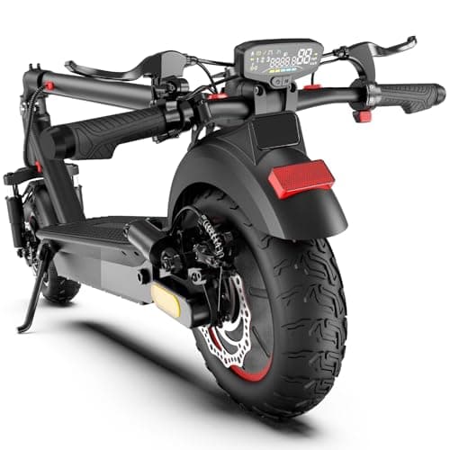 Electric Scooter for Adult, 48V 13AH Folding E-Scooters Up to 25Mph & 28Miles Range,10" Off Road Tire Scooter with Dual Suspension & Turn Signal Light