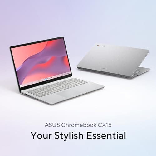 ASUS Chromebook CX15 Laptop, 15.6" FHD Anti-Glare Display, Intel Celeron N4500 Processor, 128GB Storage, 8GB RAM, ChromeOS, Pure Grey, CX1505CKA-AS88F-PG 2