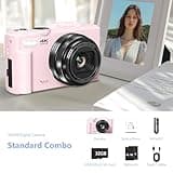 4K Digital Camera for Photography, 64MP Vlogging Camera for YouTube with 3" 180° Flip Screen, 18X Digital Zoom Point and Shoot Camara with 32GB Micro SD Card for Beginner (LP) 2