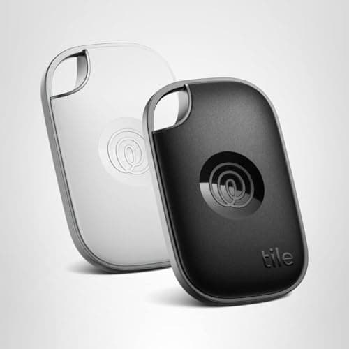 Tile by Life360 Pro - Powerful Bluetooth Tracker, Key Finder and Item Locator for Keys Bags, and More. Both iOS and Android Compatible. Phone Finder. 2-Pack (Black/White) 5