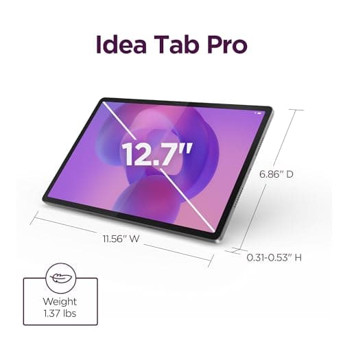Lenovo Idea Tab Pro with Google Gemini - Student Tablet - 12.7” 3K LCD Display - 8 GB Memory - 128 GB Storage - MediaTek Dimensity 8300 - Includes Pen and Folio Case 5