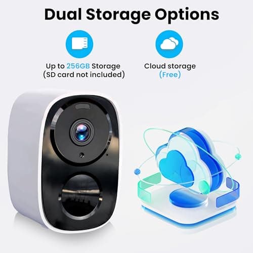 2025 Upgraded 2K Security Cameras Wireless Outdoor, Free Cloud Storage, 1-6 Months Battery Life, Waterproof, 2-Way Talk, AI Motion Detection Spotlight Siren Alarm Cameras for Home Security 3