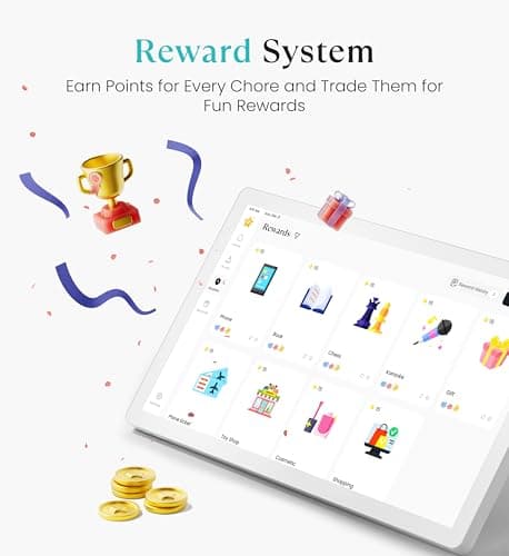 Cozyla Mate Digital Calendar+ 2: 24 Inch Wall Touch Screen Chore Chart Customizable Dashboard Smart Electronic Calendar for Family Schedules Meal Planner Supports All Google Play Apps Wall Mount White 5