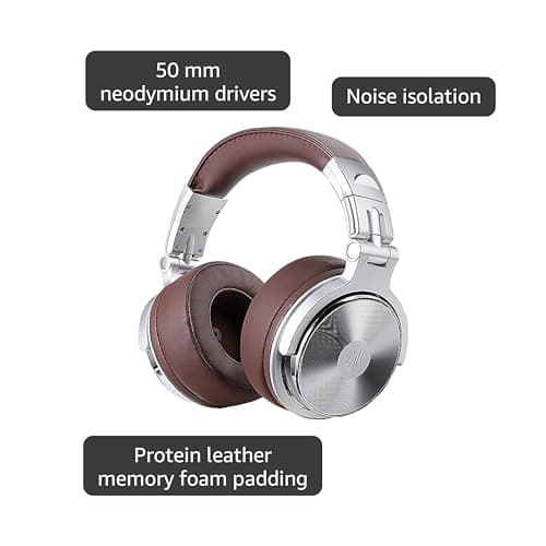 OneOdio Pro-30 Over Ear Headphone, Wired Premium Stereo Sound Headsets with 50mm Driver, Foldable Comfortable Headphones with Protein Earmuffs and Shareport for Recording Monitoring Podcast PC 3