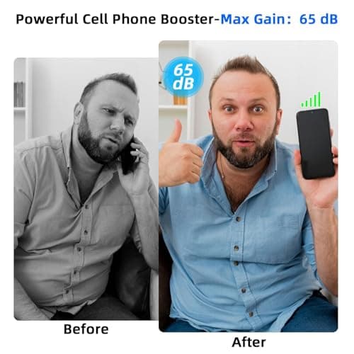 Cell Phone Booster for Home & Multi-Room,Cell Phone Signal Booster for Band 5/12/13/17,Boost 5G 4G Data for All U.S. Carriers FCC Approved Cell Signal Booster (Blue) 5