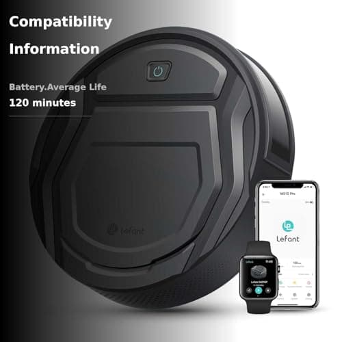 Lefant M210P Robot Vacuum Cleaner, 4000pa Suction, 200 Mins Runtime, Super Thin, Quiet, Self-Charging, Ideal for Pet Owners, Multi Surface Cleaning, APP/WiFi/Alexa Control, Gray 3